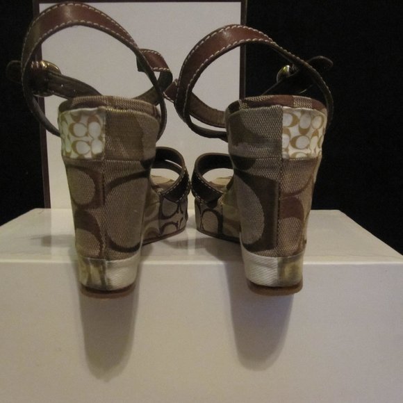 Coach Alina Patchwork Wedge 8.5 - Picture 4 of 8